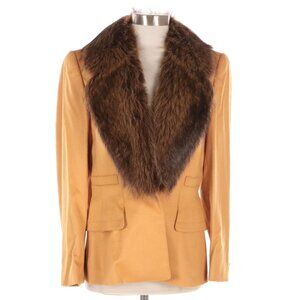 NWT $2,500 ESCADA Blazer in Rabbit/Wool Blend with Raccoon Fur Collar